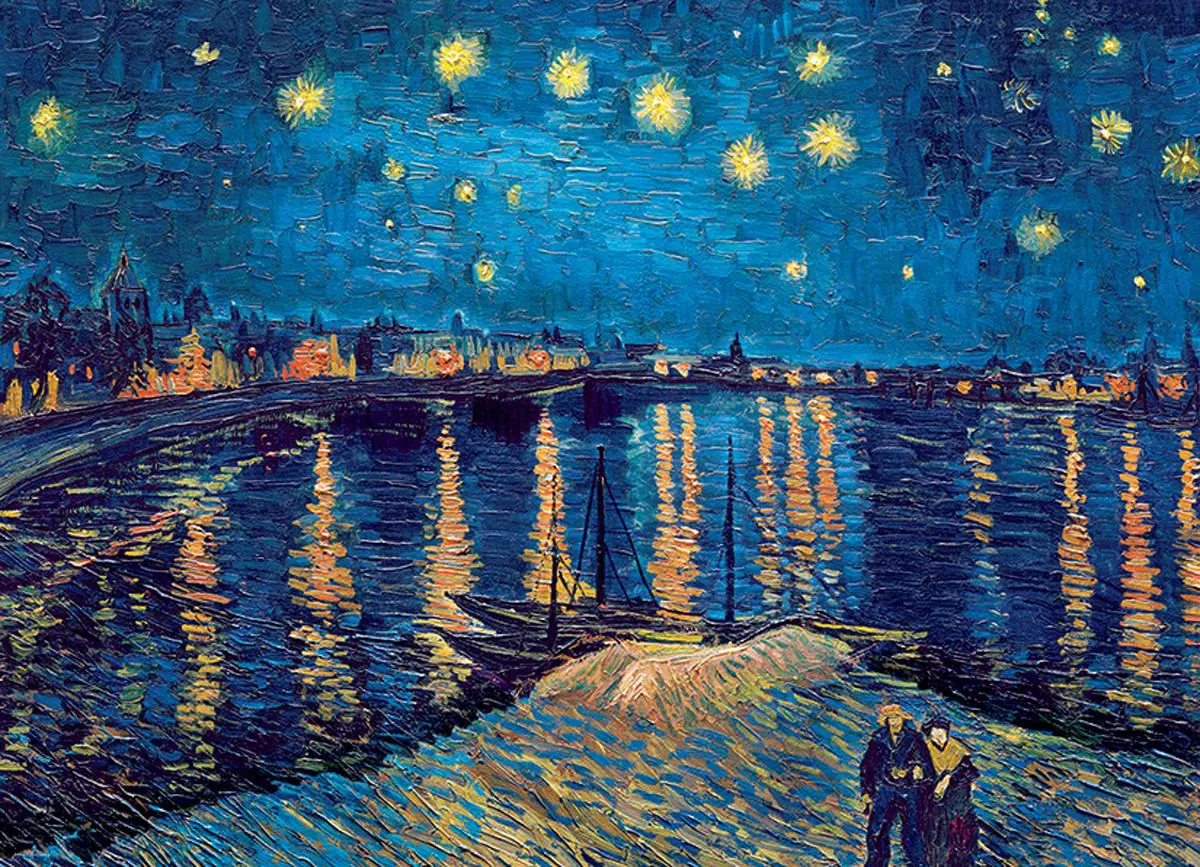 Puzzle Vincent van Gogh Gwiaździsta noc nad Rodanem 1888 1 000 elementów