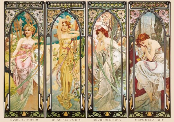Puzzle Alphonse Mucha: Times of Day