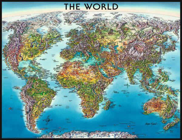 Puzzle Mapa sveta II