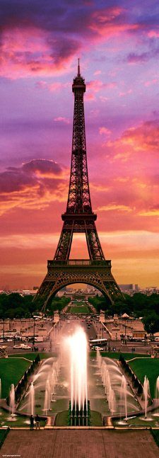Puzzle Eifflov stolp, ponoči v Parizu