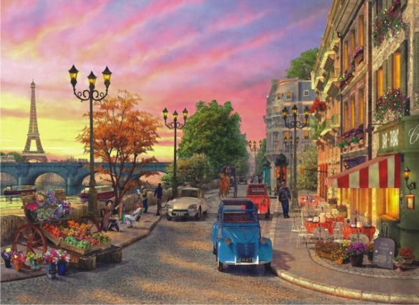 Puzzle Davison: coucher de soleil sur la Seine