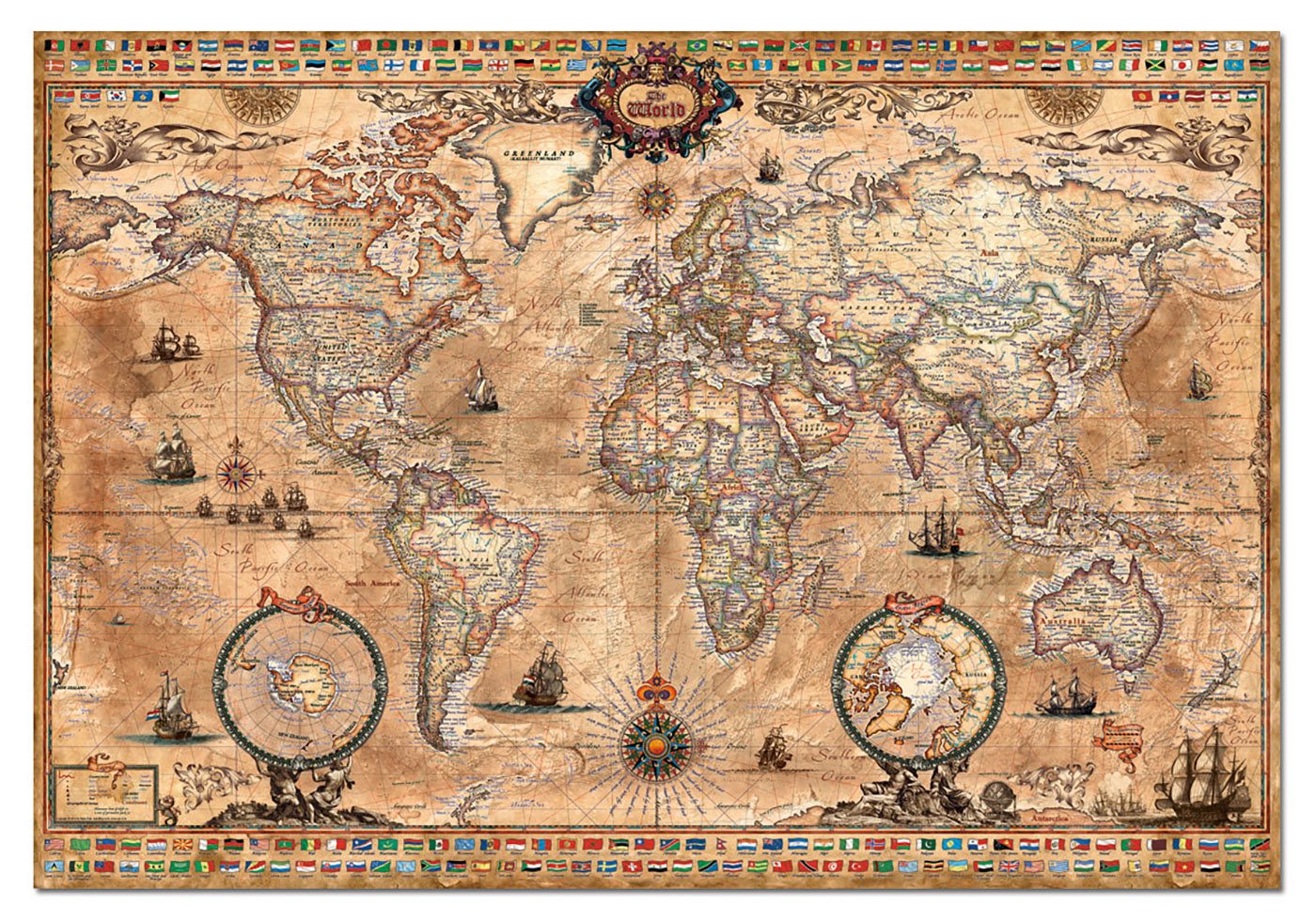 Puzzle Antique World Map II