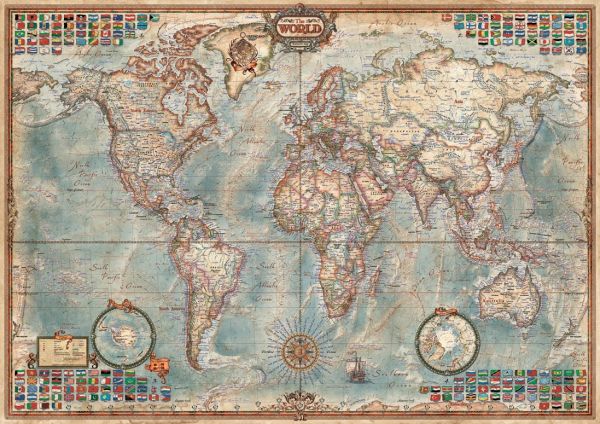 Puzzle Maailman poliittinen kartta I
