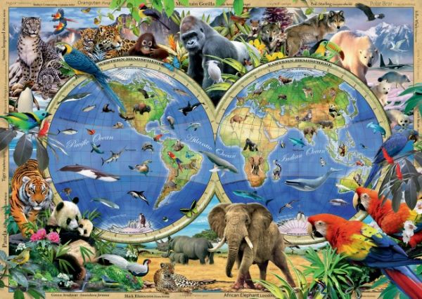 Puzzle Welt der wild lebenden Tiere