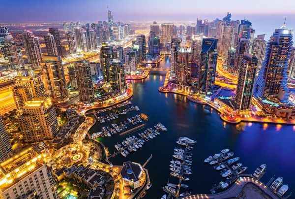 Puzzle Dubai à noite