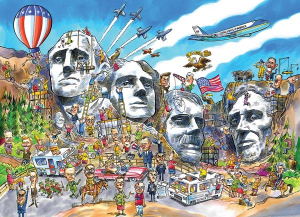 Puzzle DoodleTown: Mount Rushmore