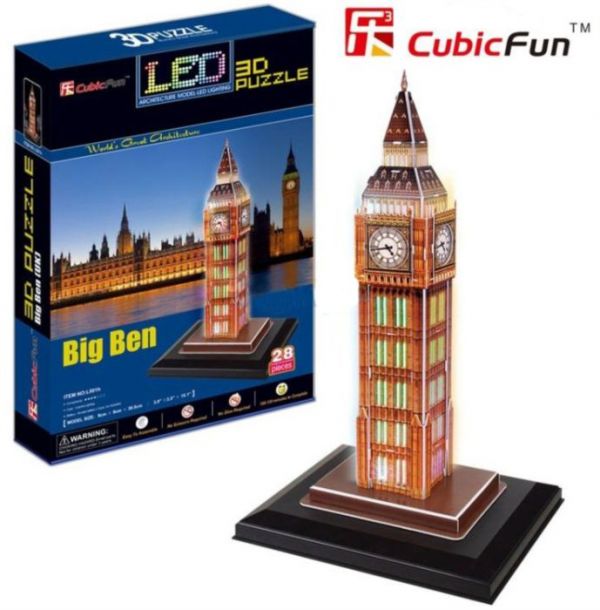 Puzzle Big Ben, London, Anglia - 3D - LED
