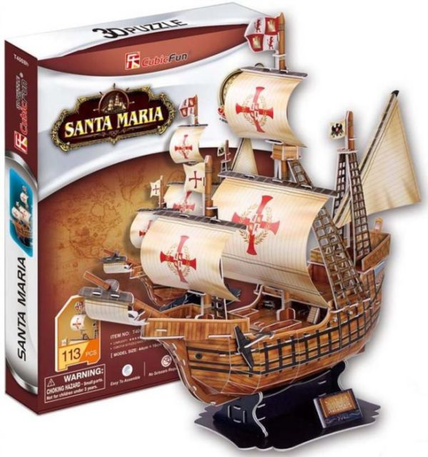 Puzzle Barco Santa Maria 3D