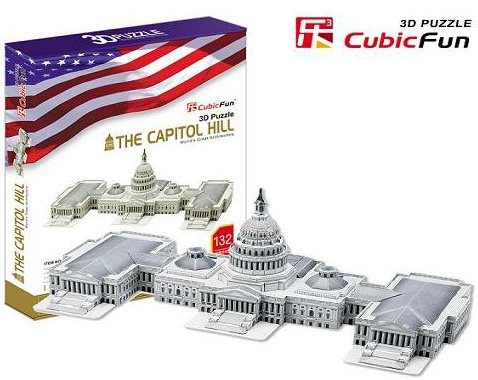 Puzzle Kapitol Stanów Zjednoczonych, Waszyngton. Puzzle 3D