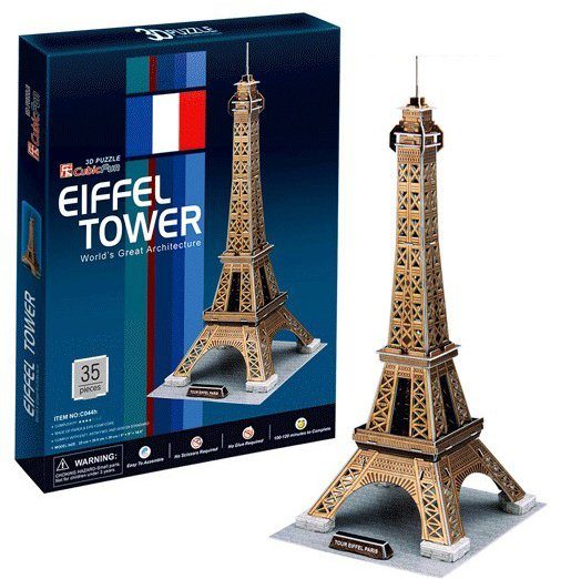 Puzzle Eiffeltårnet gylden 3D