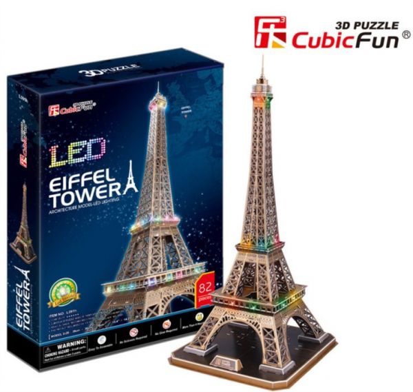 Puzzle 3D Eiffelova veža, LED 
