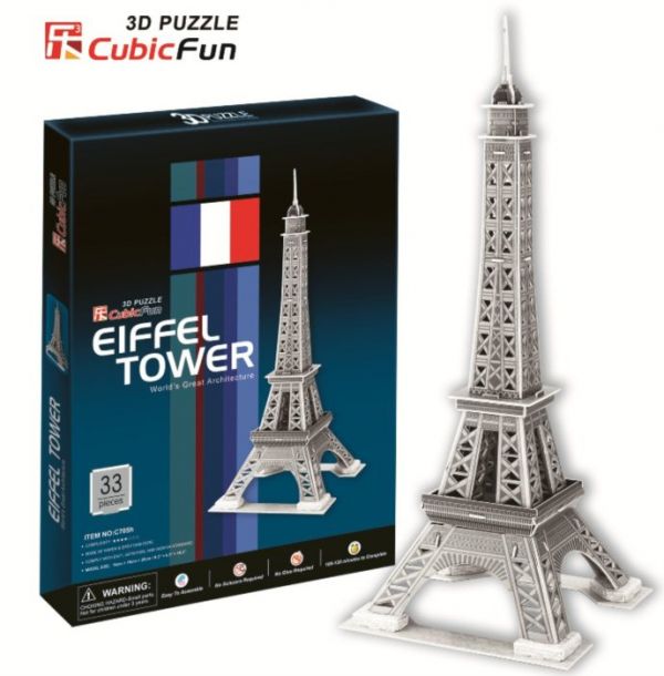 Puzzle Eiffel-torony Ezüst 3D