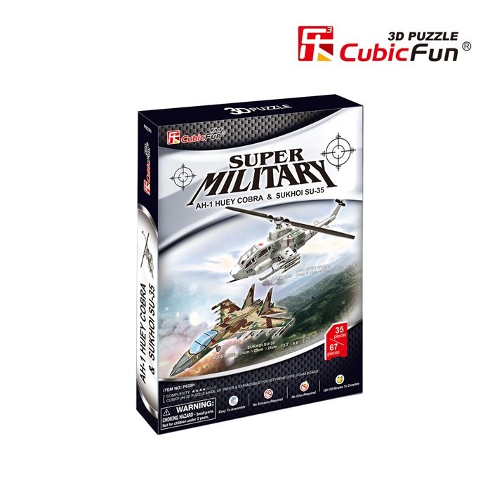 Puzzle Helicopter AH-1 Huey Cobra 3D