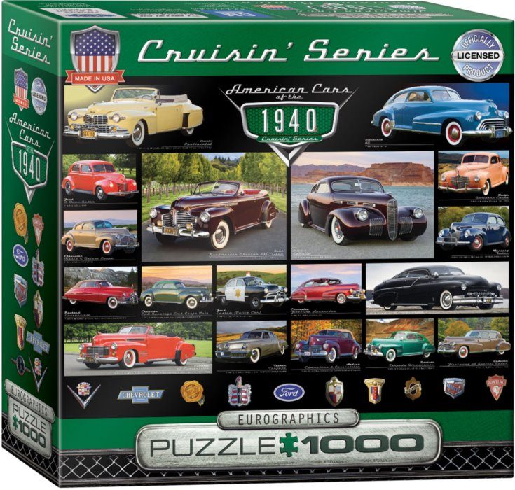 Puzzle American vintage cars of 40's, 1 000 pieces | PuzzleWholesale.eu