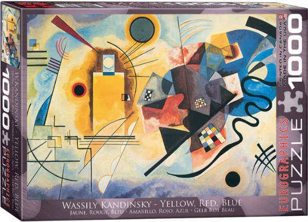 Puzzle Wassily Kandinsky: Modrá, žltá, červená