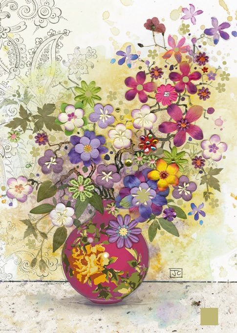 Puzzle Jane Crowther: Florals Pink Vase