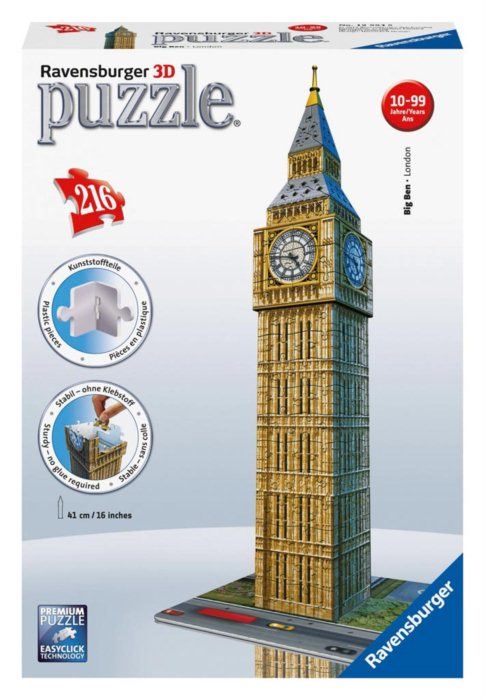 Puzzle Big Ben, Londyn. Puzzle 3D 3D
