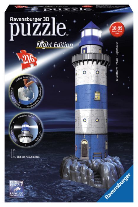 Puzzle Nacht Leuchtturm 3D LED