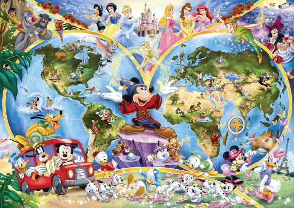 Puzzle Carte du monde Disney