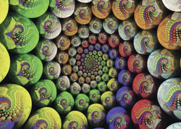 Puzzle Krypt kleurrijke spiraal