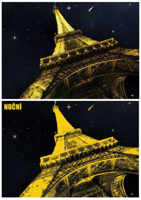 Puzzle Eiffelova veža - svietiaca
