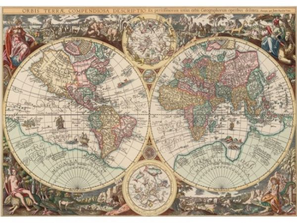 Puzzle carte du monde historique 4000 pièces