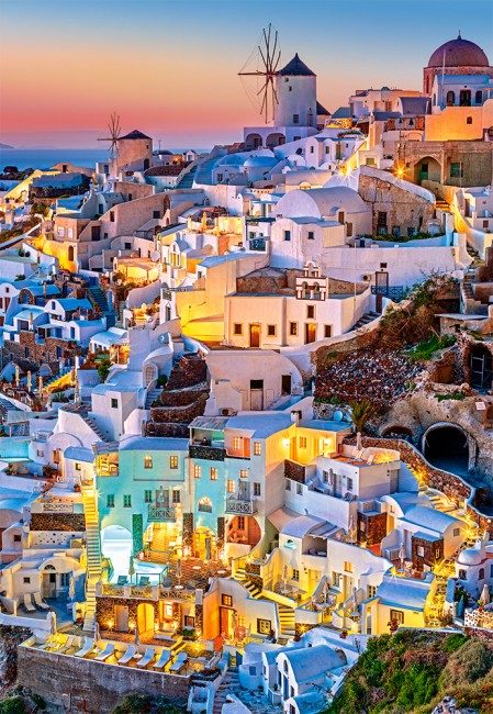 Puzzle Santorini fények, Görögország
