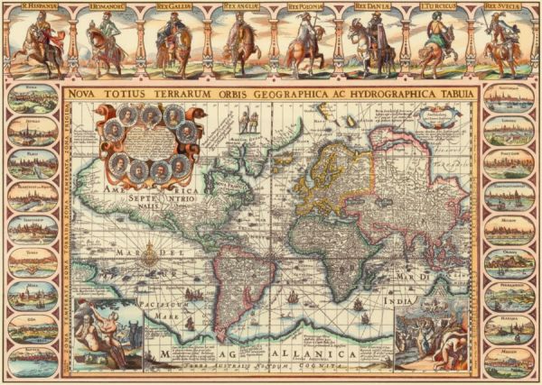 Puzzle Historická mapa sveta II 