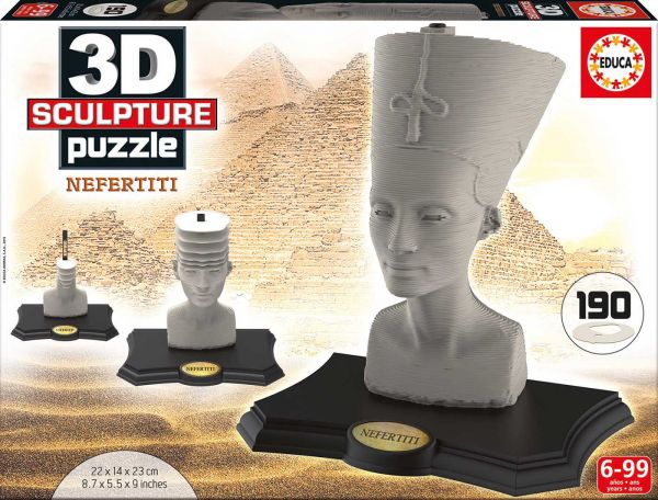 Puzzle Statueta 3D a lui Nefertiti