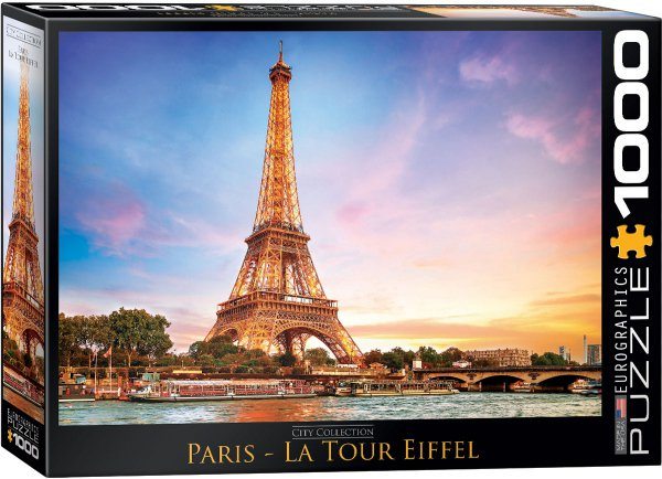 Puzzle Párizs – Eiffel-torony naplementekor, Franciaország