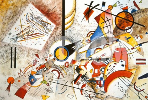 Puzzle Wassily Kandinsky: Rušný akvarel