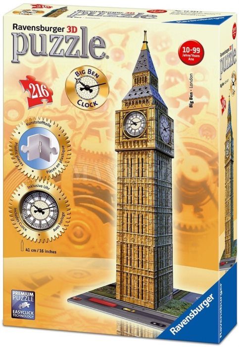 Puzzle Big Ben z zegarem. Puzzle 3D