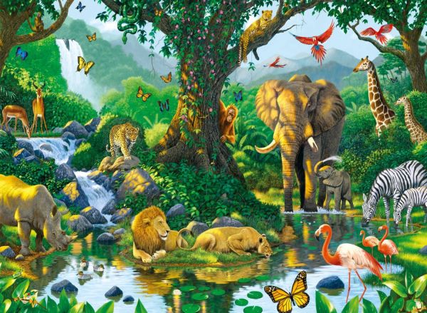 Puzzle Tiere Afrikas