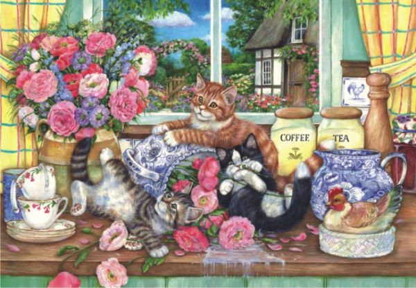 Puzzle Kittens in the Kitchen