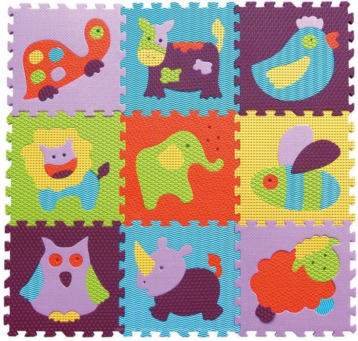 Puzzle Baby Foam Puzzle Mat: Colorful Animals