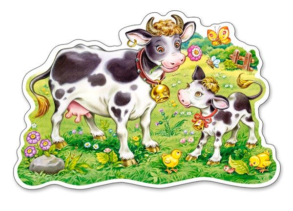 Puzzle Koeien in een weiland