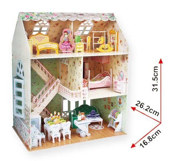 Puzzle Casa de muñecas de ensueño 3D, 160 piezas 