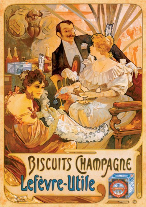 Puzzle Mucha: Biscuits Champagne Lefévre