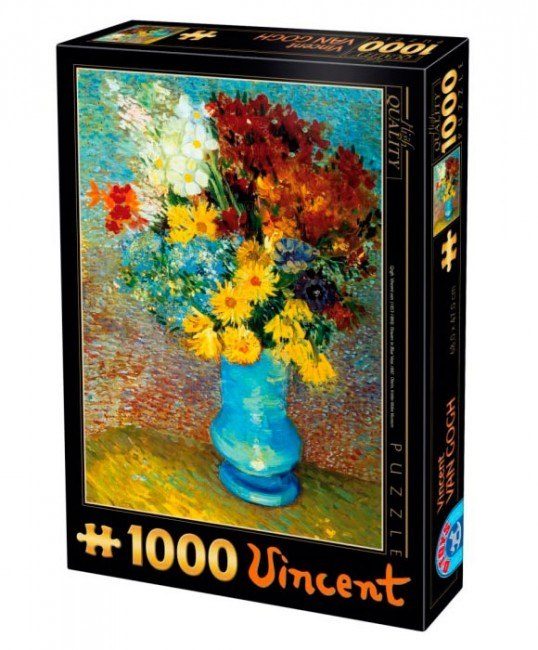 Puzzle Vincent van Gogh: Květiny v modré váze