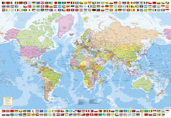 Puzzle Political world map
