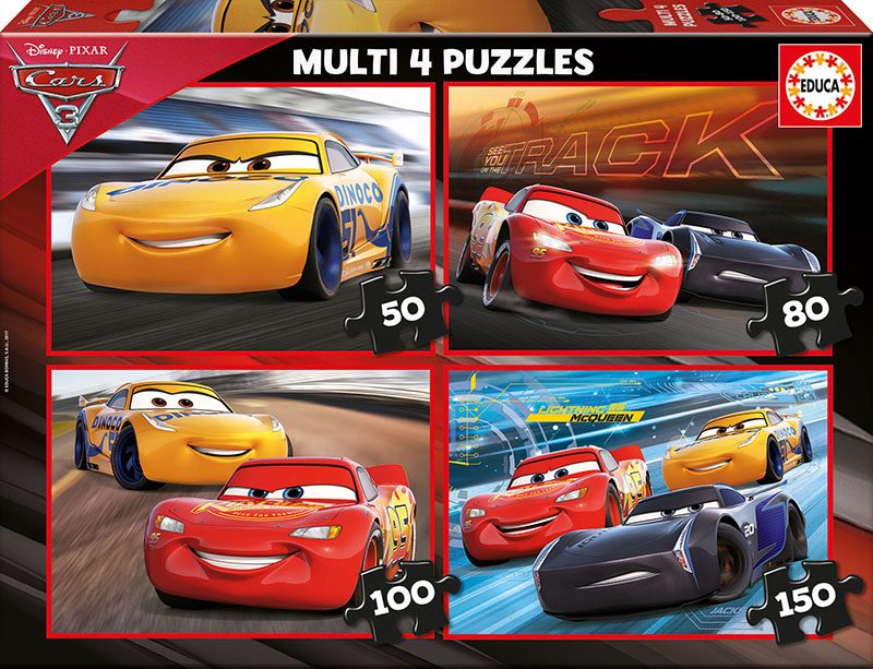 Puzzle 4x puzzel Cars