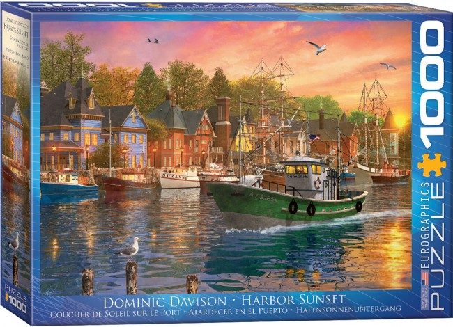 Puzzle Davison: Harbor sunset