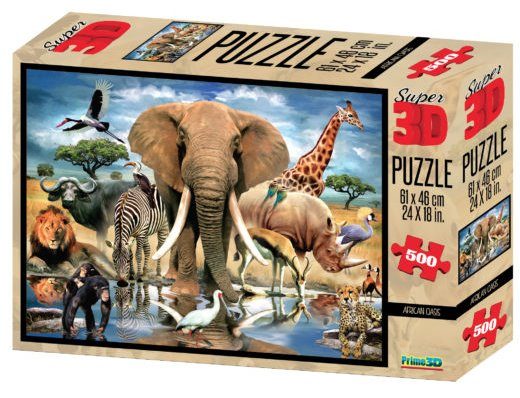 Puzzle 3D effect: African oasis