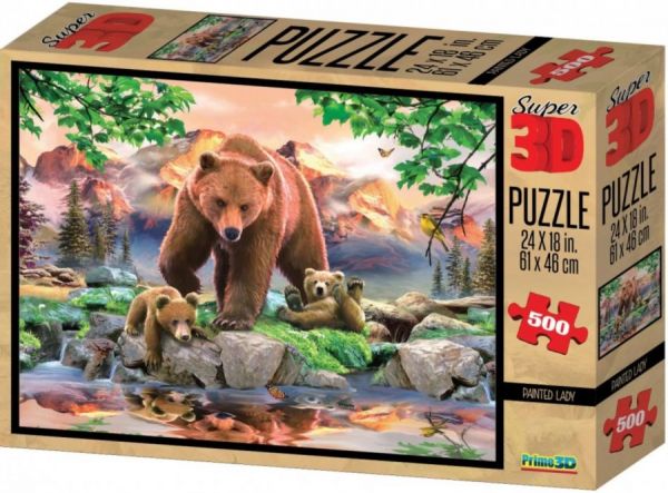 Puzzle Medvede 3D