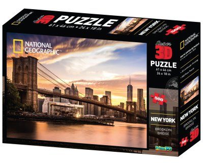 filósofo cubierta prima Puzzle Brooklyn Bridge, New York 3D, 500 pieces | Puzzle-USA.com