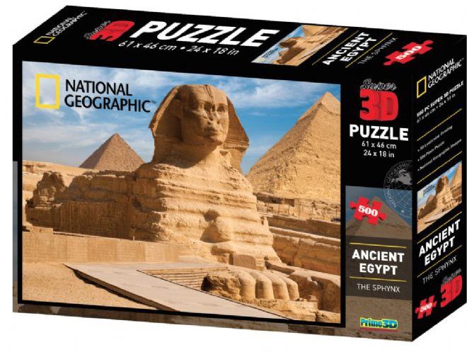 Puzzle 3D hatás - Szfinx, Egyiptom
