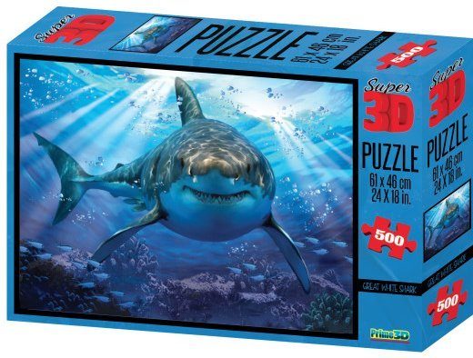 Puzzle 3D efekt: Žralok
