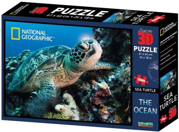 Puzzle 3D effect: Turtle