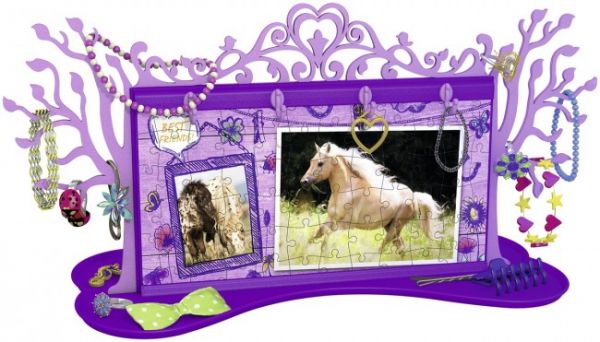 Puzzle 3D Jewelry Stand: Decoration tree Horses