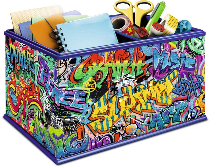Puzzle Boîte de rangement de puzzle 3D: Graffiti